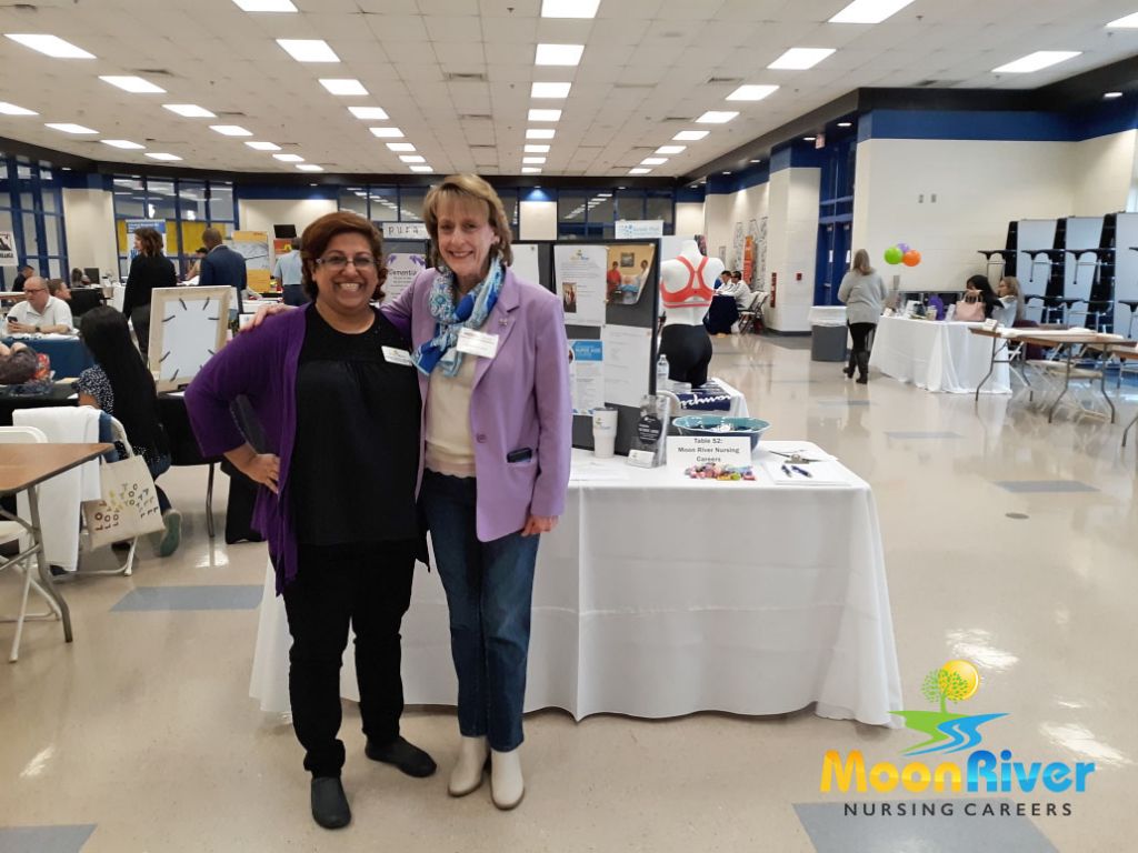 Our Program Director and Lead Instructor, Betsy Palewicz RN and Leesburg Mayor Kelly Burk at the Tuscarora High School (Virginia) Career Expo. Our Program Director and Lead Instructor, Betsy Palewicz RN and Leesburg Mayor Kelly Burk at the Tuscarora High School (Virginia) Career Expo.